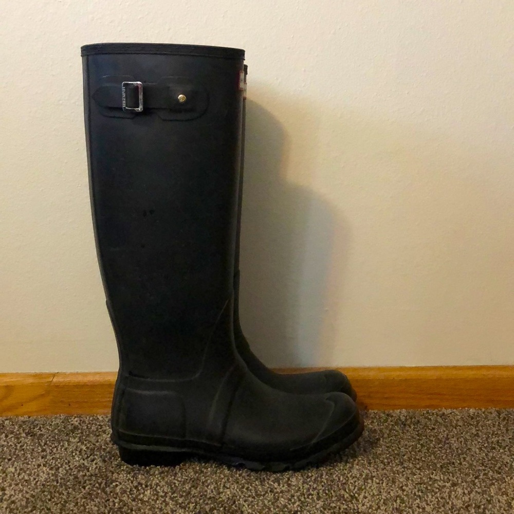 HUNTER Original Tall Matte Black Rain Boot